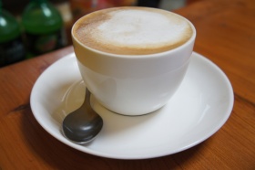 Cappuccino at Wake & Bake Cafe